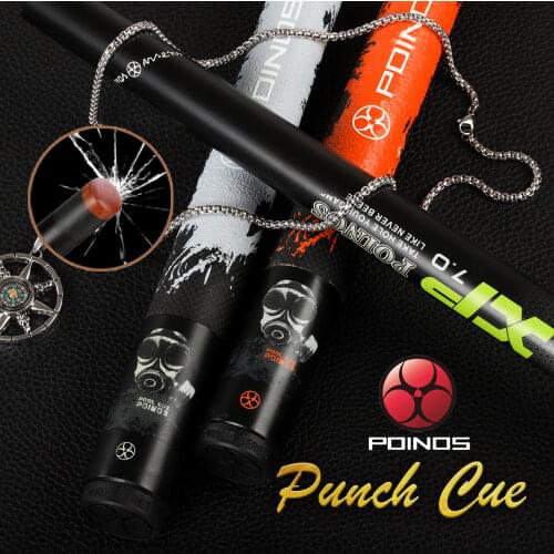 POINOS Punch Cue Carbon Energy13mm High-quality Maple+Carbon Shaft Bullet Joint Kit PU Wrap Professional Billiards Break Cue Kit