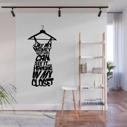 Love My Money Quote Sticker For Girls Bedroom Closet Room Clothing Store Art Home Decor Wallpaper Vinyl Wall Sticker ph788