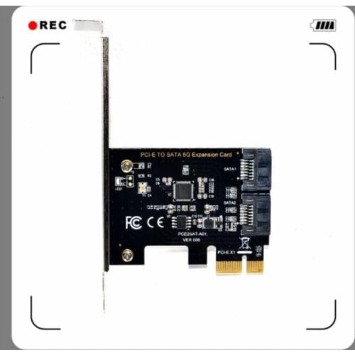 PCIe 2 Ports 6G SATA III 3.0 Controller Card Non Raid PCIe 3.0 X1 X2 X4 X8 X16 SATA3.0 PCI-E Expansion Card Low Profile Bracket