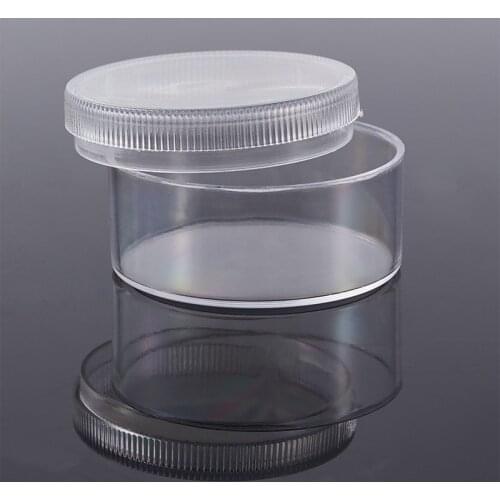 12pcs 38x21mm Clear Round Plastic Bead Containers for Jewelry Packaging Display Empty Nail Art Decoration Storage Case Box