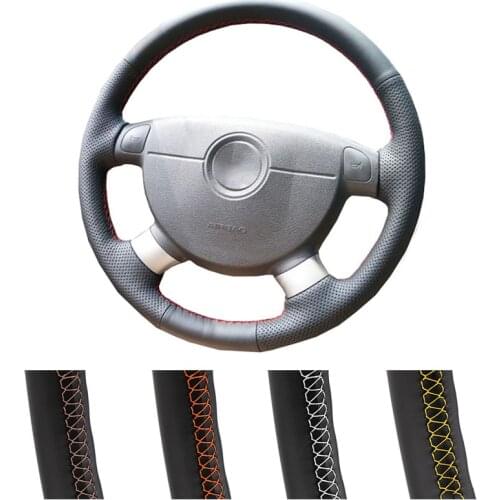 DIY Customized Car Steering Wheel Cover For Chevrolet Lova Aveo Buick Excelle Daewoo Ge Auto Artificial Leather Steering Wrap