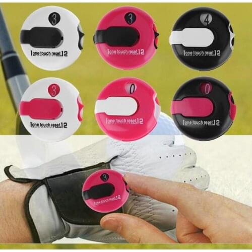 Golf Score Counter with Key Chain 18 Holes Stroke Count Environmental Practical Hand Putt Card Counter Black Training Aid Tools