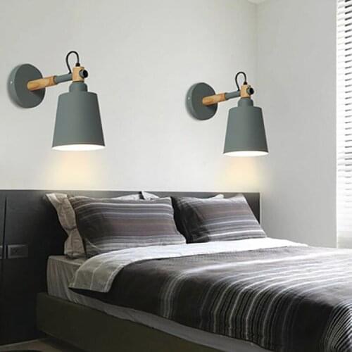 Northern European Bedroom Bedside Wall Lamp Creative Living Room Cafe Restaurant Corridor Corridor Iron Wall Lamp