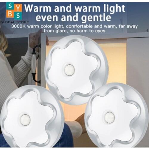 Human Infrared Motion Sensor Light Battery-Powered LED Night Light Closet Stair Lights Wall Lights For Hallway Bedroom Kitchen