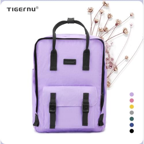 Tigernu Fashion Colorful Light Weight Female Bag 14 inch Backpacks For Women School Bags Casual Ladies Grils Small Backpack 2021