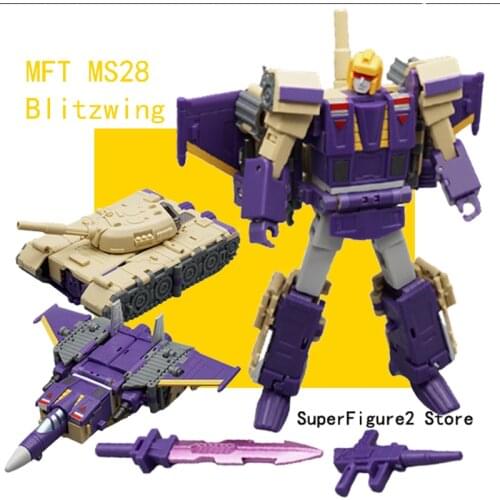 Transformation MFT MS28 MS-28 Blitzwing Thunderbolt Three Change Warrior Small Proportion Anime Action Figure Robot Toys
