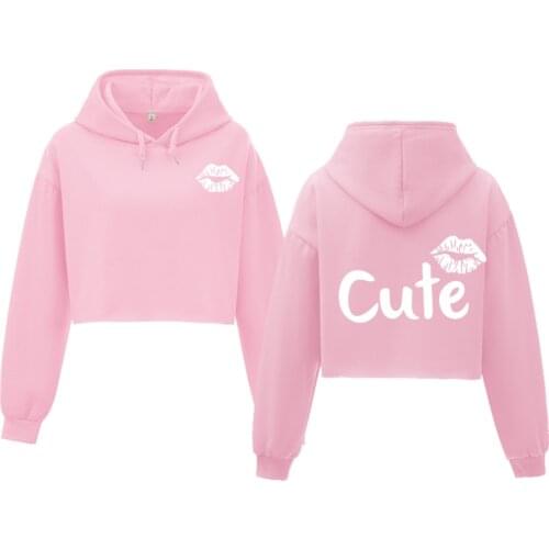 Crop Hoodies Women Aesthetic Cotton Short Oversized Sweatshirt E Girl Graphic Sweatshirt Hoodie Women Thermal Fashion Streetwear