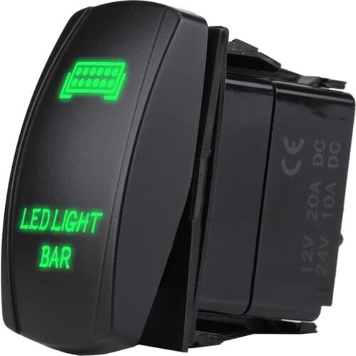12-24V Waterproof 5 Pin LED Light Bar Rocker Switch Ultra-High-End Luxury Switch With LED Indicator Light For Car Boat Truck
