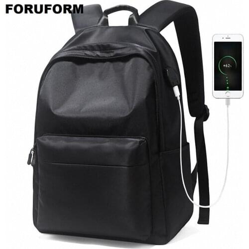 Waterproof Nylon USB Professional 15.6 inch Laptop Mens Backpack Casual notebook Male sports Travel Bag pack For Men LI-2573