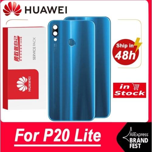 High Quality Back Housing Replacement for Huawei P20 Lite Back Cover Battery Glass with Camera Lens for P20 Lite Rear Cover