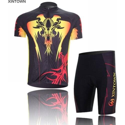 XINTOWN Men Ropa Ciclismo Cycling Jersey Bike Bicycle Clothing Short Sleeve Suit Short Set Breathable Eagle Wings