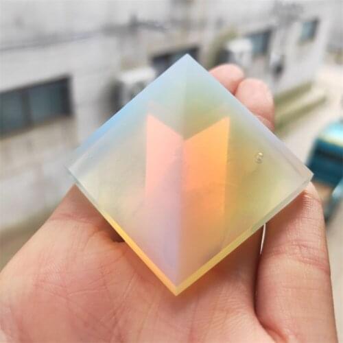 1pcs Natural White Opal Stone Pyramid Crystal Energy Point Meditation Wand Decoration Home Decor Gifts