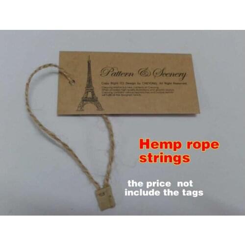 1000PCS Hemp rope string / tags ropes /free shipping