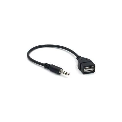 2019 Dropshipping USB female to 3.5MM U disk connection car CD machine aux car audio cable Car Electronics Cables