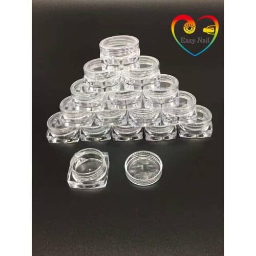 5pcs crystal clear Cosmetic 5g packaging bottles of cream ,can box eye cream jar ,5g mini clear plastic empty bottle