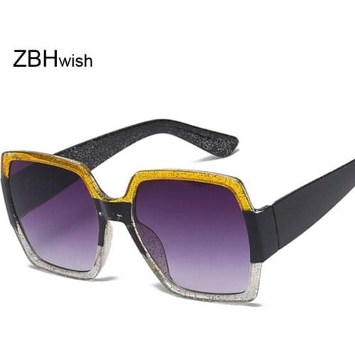 2020 Oversized Sunglasses Women Square Ladies Luxury Brand Vintage Big Frame Sun Glasses Female Trend Eyewear