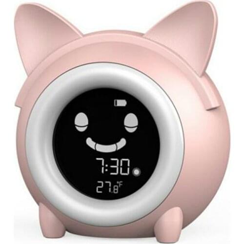 Kids Child Alarm Clock Sleep Training Clock Colorful Night Light Digital Wake Up Clock With Temperature Timer For Bedroom