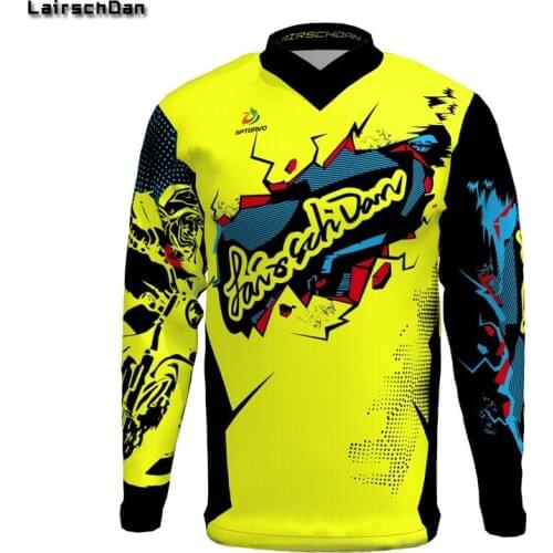 SPTGRVO Lairscdan 2019 enduro yellow Motocross Downhill Jersey DH MX Mountain Bike Offroad Motorcycle Racing Clothing Mtb Tshirt