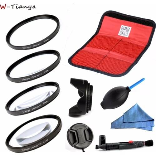 Macro Close Up Filter Kits 52mm 55mm 58mm 67mm 62mm 72mm 77mm +1 +2 +4 +10 with caps hood pouch for CANON NIKON Lens