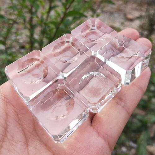 K9 Crystal Gemstone Stand Glass Quartz Ball Base Elements Energy Meditation Reiki Healing