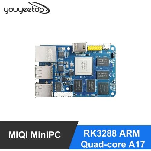 Miqi MiniPC,RK3288 ARM Quad-core A17 Development/demo board 1.8GHz x4, open source Ubuntu, Android HDMI 2GB DDR3 16GeMMC