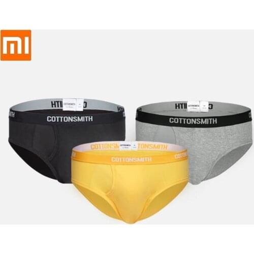 Xiaomi Cottonsmith Mens cotton briefs Quick perspiration Dry Underpants Comfortable Breathable Sexy Underwear Male Panties