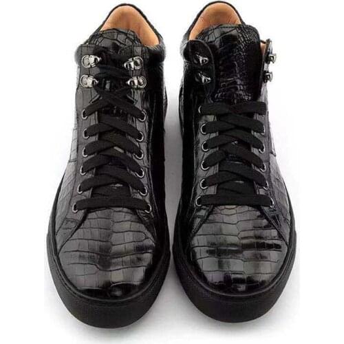 Hexiaofengdedian new arrival men crocodile boots male crocodile leather shoes men boots fashion leisure