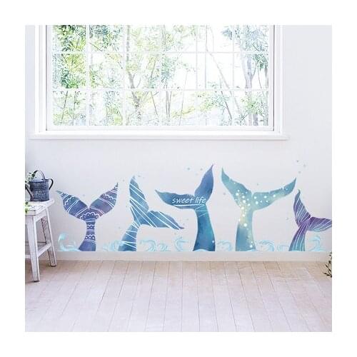 2019 New Creative Whale Home Decoration Wall Sticker Modern Paintings for Living Room Bedroom Wall Decals Poster Art