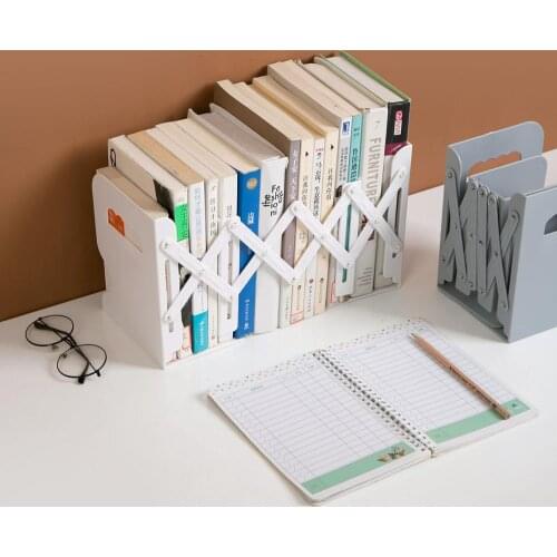 ABS Adjustable Bookend Magzine Storage Rack Shelves Holder Book Shelf Display Stand Home Office Desktop Organizer Bookshelf