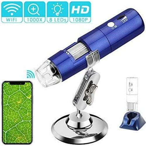 Handheld 2MP 1080P WIFI USB Digital Zoom 1000x Microscope Magnifier Camera with Adjustable 8 LEDs for Android ios iPhone iPad