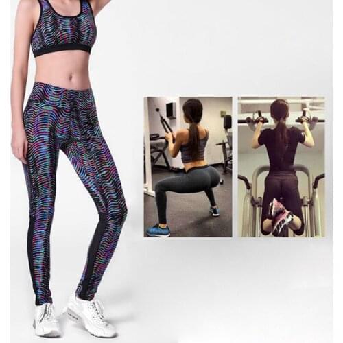 Fitness Running Trousers Exaggerated Pattern Shape Yoga Pants Women Outdoor Workout Tight-Fitting Quick-Drying Sweatpants