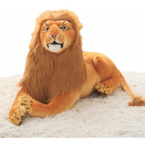 Cute Real life plush Lion dolls toys Kawaii Fashion kids toys Africa lion Dolls stuff Plush Sofa decoration Soft Male lion dolls