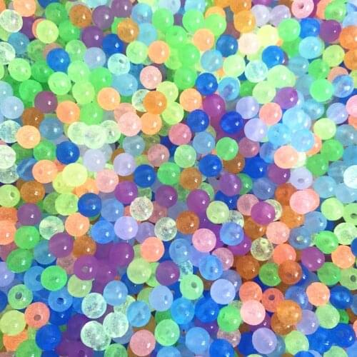 6-8-10-12mm Glow In The Dark Fishing Loose Beads For Luminous Locket Necklace DIY Jewelry Making Acrylic Beads