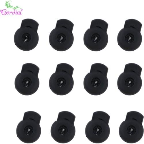 Fashion Plastic Clasps Accessories 100pcs 20*15mm Wholesale Black Round Draw Clasps For Necklace And Jewelry Making Findings