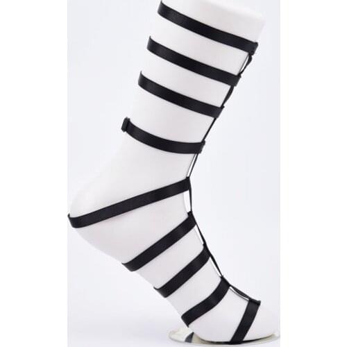 Body Cage 1pc Sexy Women Sock Gothic Harajuku Elastic Garter Belt Punk Gothic leg decoration Dancer stage Dancing performance