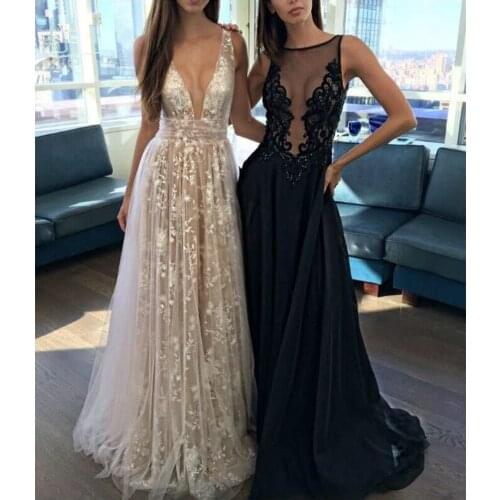 Women Lady Summer foreign trade new style dress lace deep V wedding long dress long skirt women