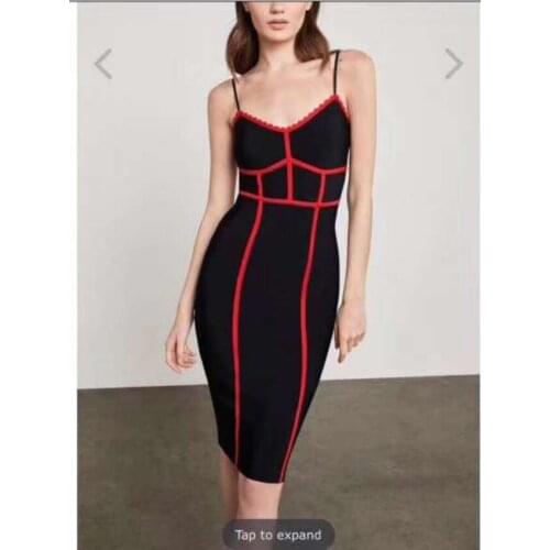 Top Quality Sexy Women Bodycon Slip Bandage Mini Rayon Elegant Celebrity Show Evening Party Dress