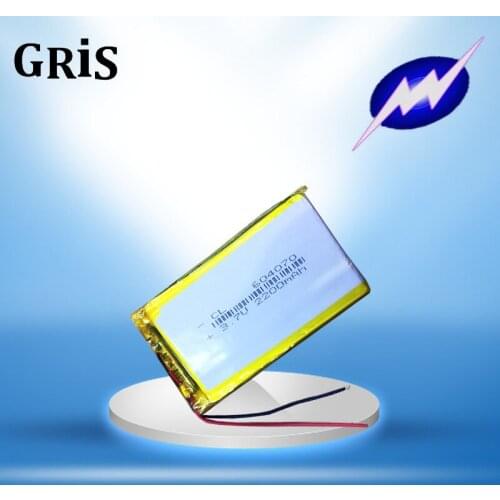 3.7V polymer lithium battery 604070 2200mAh navigator recorder PSP rechargeable treasure