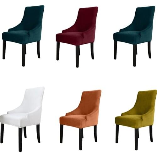 Velvet Sloping Chair Cover High Back Armchair Cover Accent Dining Chair Covers Sillas De Comedor Slipcover Office Home Party