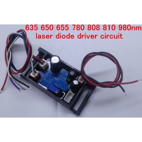 Free ship 72*35*25mm driver board 635 650 655 780 808 810 980nm laser diode driver circuit