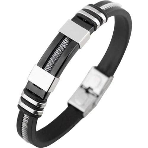 BLUELANS Unique Men Durable and Sturdy Titanium Steel Hand Chain Handmade Bracelet Bangle Club Jewelry Gift bracelet menottes