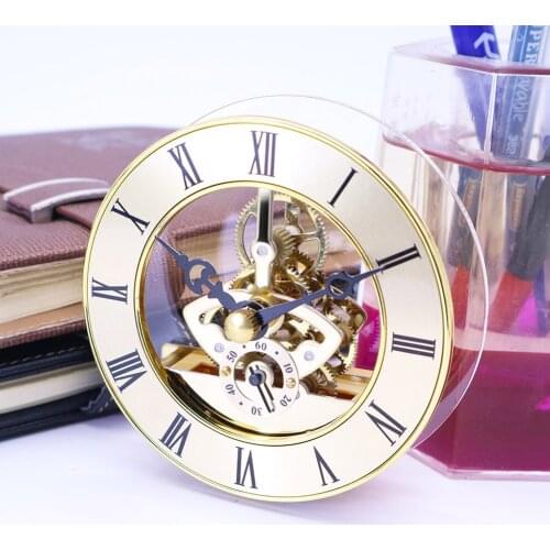Retro Gear Wall Clock Movement Round Decorative Table Clock Metal Perspective Movement Wall Clock Accessories YE-Hot