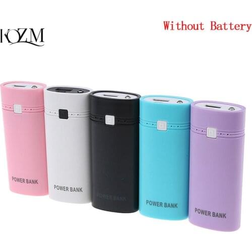 Colorful USB Ports 2 X 18650 DIY Portable Battery Holder LCD Display Power Bank Case Box 5V Battery Charge Case