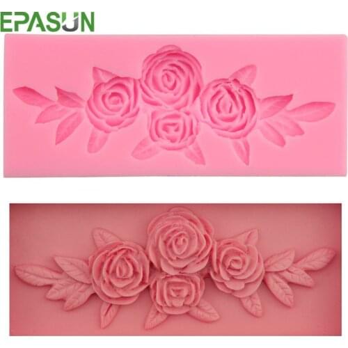 Flower Rose Silicone Soap Mold Diy Soap Making Cake Decorating Tools Chocolate Cutter Cookie Wedding Fondant Decoration