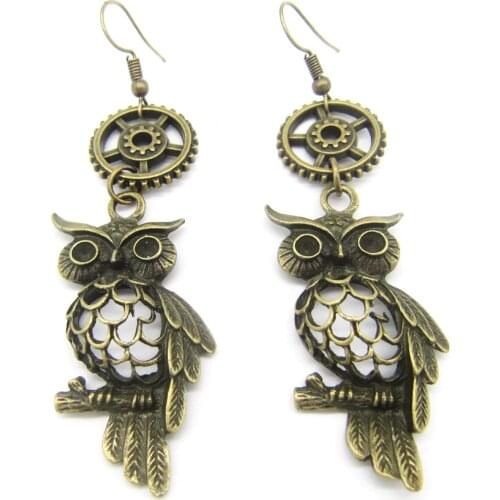2018 Cykopv New Style Vintage Color Owl Charms Fashion Drop Earring