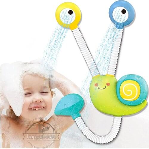 Baby Bath Toys Water Game Snail Spraying Faucet Shower Electric Water Spray Toy For Kids Bathtime Bathroom Baby Toys