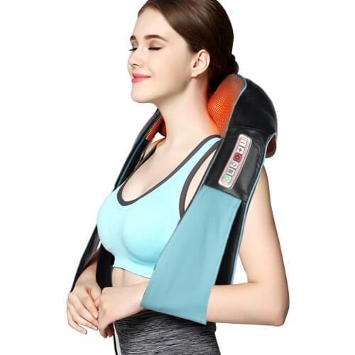 Multifunction Neck Massager Acupuncture Kneading Shoulder Massage Tool Infrared Body Health Care Equipment Car Home relieve pain