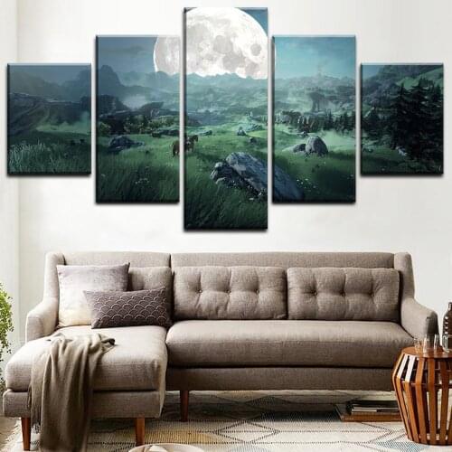 Modern Hd Home Decor Wall Art Canvas 5 Pieces Pictures Game Painting Prints Modular Poster For Living Room