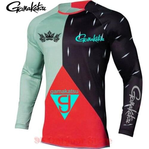 2021 New GAMAKATSU Jersey Fishing Clothing Men Fishing Jacket Quick-Drying Coat Fishing Shirt For Hiking Cycling Fishing Clothes