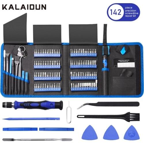 KALAIDUN 142 In 1 Precision Screwdriver Set Magnetic Screw Driver Torx Hex Phillips Bits Handle Mobile Phone Laptop Repair Tools